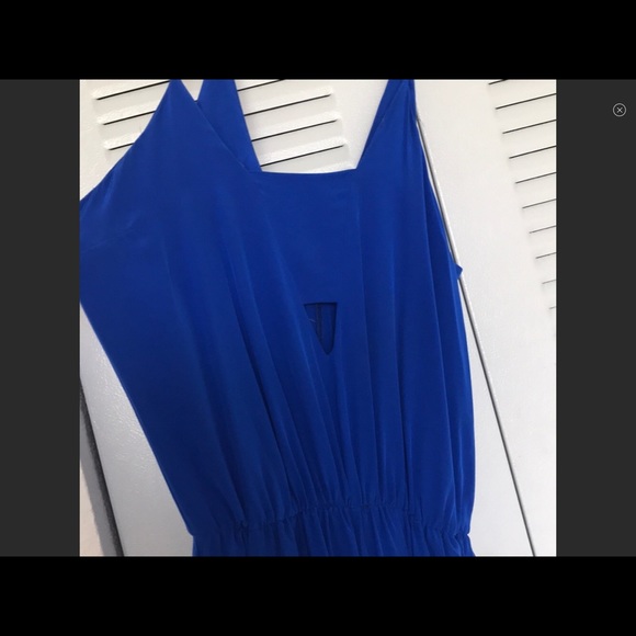 FLASH ⚡️⚡️⚡️ SALE!!! Karina Grimaldi blue silk jumpsuit, size XS - Picture 4 of 8